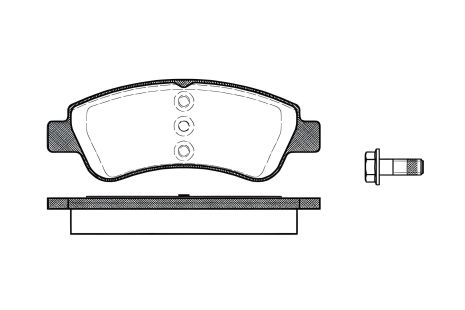 Комплект дисковых тормозных колодок GREAT WALL, MITSUBISHI ASX, REMSA (084020)