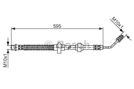 Шланг гальмівний CITROËN C5, PEUGEOT 407, BOSCH (1987476374)