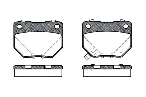 Гальмівних колодок комплект, дискове гальмо SUBARU IMPREZA, REMSA (036521)