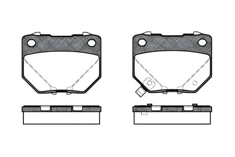 Гальмівних колодок комплект, дискове гальмо SUBARU IMPREZA, REMSA (036521)
