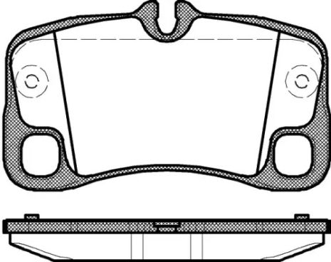 Комплект гальмівних колодок, дискове гальмо PORSCHE 911, REMSA (136900)