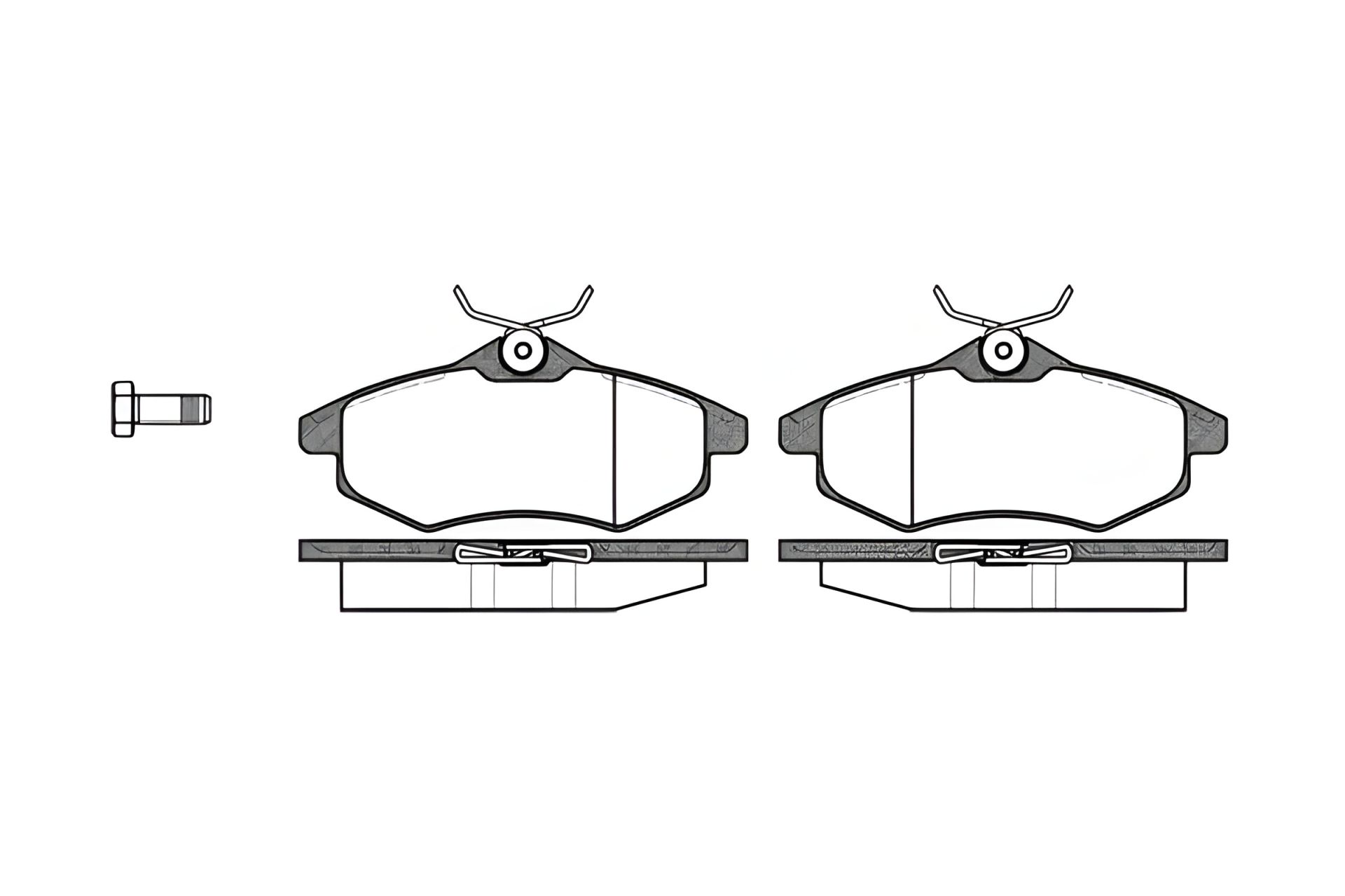 Комплект гальмівних колодок для дискового гальма CITROËN C2, модель REMSA (088100) Комплект гальмівних колодок для дискового гальма CITROËN C2, модель REMSA (088100)