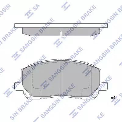 Комплект гальмівних колодок, дискове гальмо TOYOTA HIGHLANDER, LEXUS RX, HI-Q (SP1384)