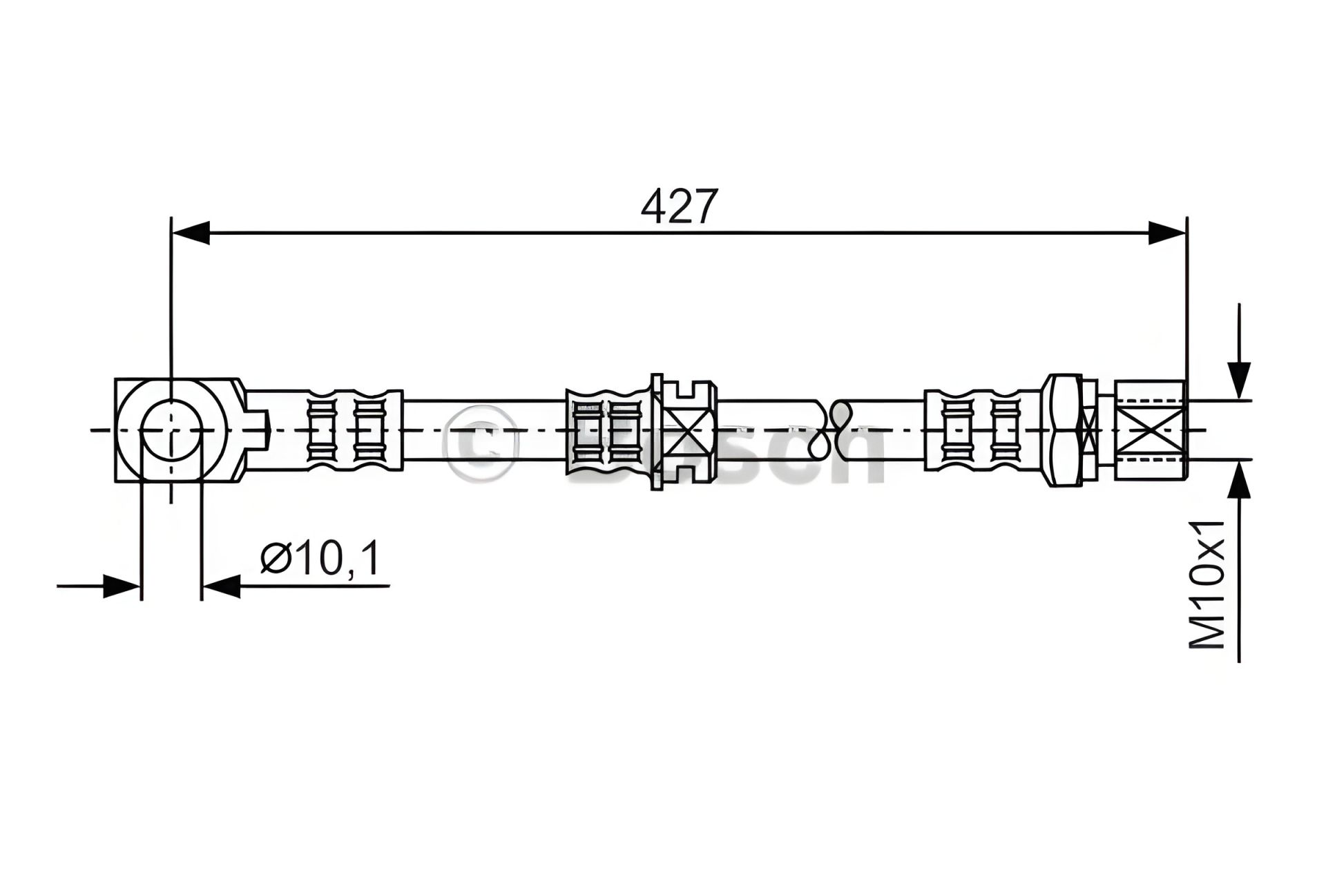 Тормозной шланг для Vauxhall Omega, Opel Omega, BOSCH (1987476690) Тормозной шланг для Vauxhall Omega, Opel Omega, BOSCH (1987476690)