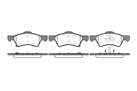Комплект тормозных колодок для дискового тормоза CHRYSLER VOYAGER, WOKING (P910302)