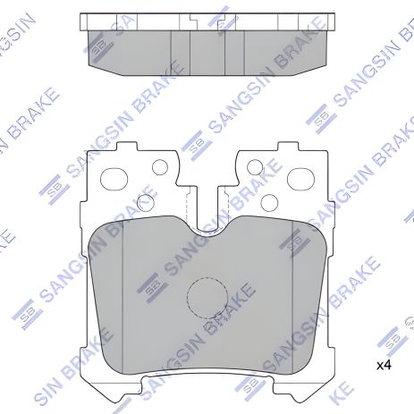 Комплект гальмівних колодок для дискових гальм LEXUS LS, HI-Q (SP2301)