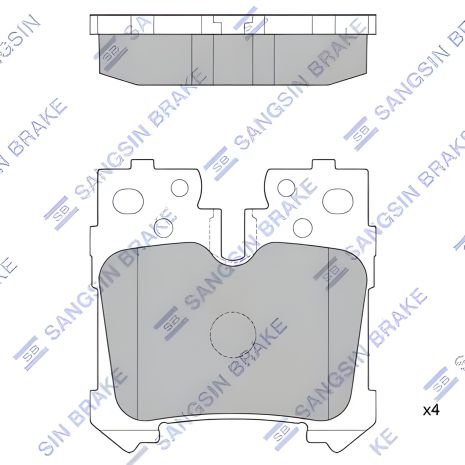 Комплект тормозных колодок для дискового тормоза LEXUS LS, HI-Q (SP2301) Комплект тормозных колодок для дискового тормоза LEXUS LS, HI-Q (SP2301)