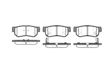 Набір гальмівних майданчиків, Hyundai Disc Brake (Пекін), Kia Magentis, REMSA (074602)