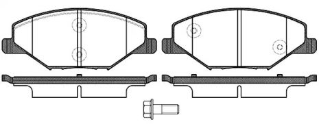 Комплект гальмівних колодок AUDI A1, ZHONGHUA(BRILLIANCE) V5, SEAT IBIZA, WOKING (P1453300)