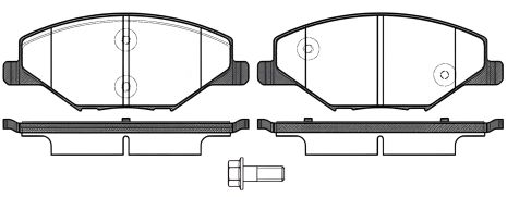 Гальмівні колодки для VW POLO, AUDI A1, REMSA (155300)