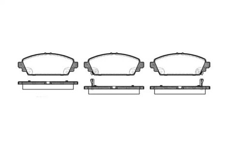 Комплект тормозных колодок, дисковый тормоз HONDA CIVIC, REMSA (070002)