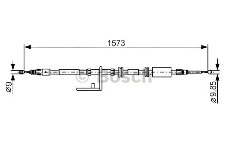 Трос ручного тормоза для LAND ROVER, BOSCH (1987482313)