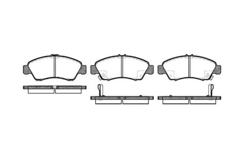 Комплект тормозных колодок HONDA CIVIC, HONDA JAZZ, HONDA CAPA, WOKING (P519302)