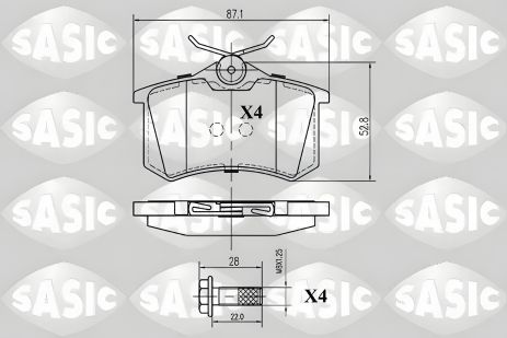 Комплект тормозных колодок, дисковый тормоз LANCIA PHEDRA, PEUGEOT 2008, Sasic (6210001) Комплект тормозных колодок, дисковый тормоз LANCIA PHEDRA, PEUGEOT 2008, Sasic (6210001)