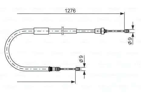 Трос ручного тормоза RENAULT MODUS, BOSCH (1987477938)
