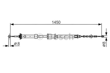 Трос ручного тормоза для FIAT 500 от BOSCH (1987482199)