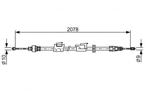 Ручного гальма трос GALAXY FORD / S-MAX / MONDEO, BOSCH (1987482706) Ручного гальма трос GALAXY FORD / S-MAX / MONDEO, BOSCH (1987482706)