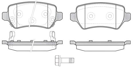 Набор тормозных колодок, дисковый тормоз KIA PRO CEE'D, REMSA (095722)