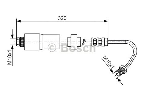 Тормозной шланг для RENAULT KANGOO, BOSCH (1987476065)