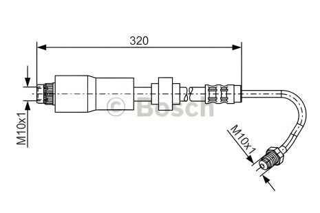 Гальмівний шланг для RENAULT KANGOO, BOSCH (1987476065) Гальмівний шланг для RENAULT KANGOO, BOSCH (1987476065)