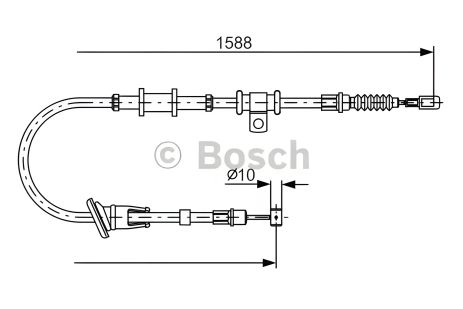 Трос ручного гальма для MITSUBISHI CARISMA, BOSCH (1987482245) Трос ручного гальма для MITSUBISHI CARISMA, BOSCH (1987482245)