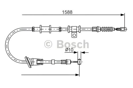 Трос ручного гальма для MITSUBISHI CARISMA, BOSCH (1987482245)