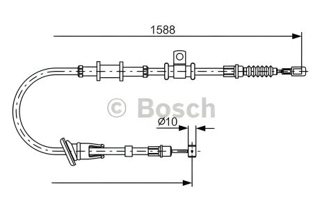 MITSUBISHI CARISMA Трос Ручного Тормоза, BOSCH (1987482246)