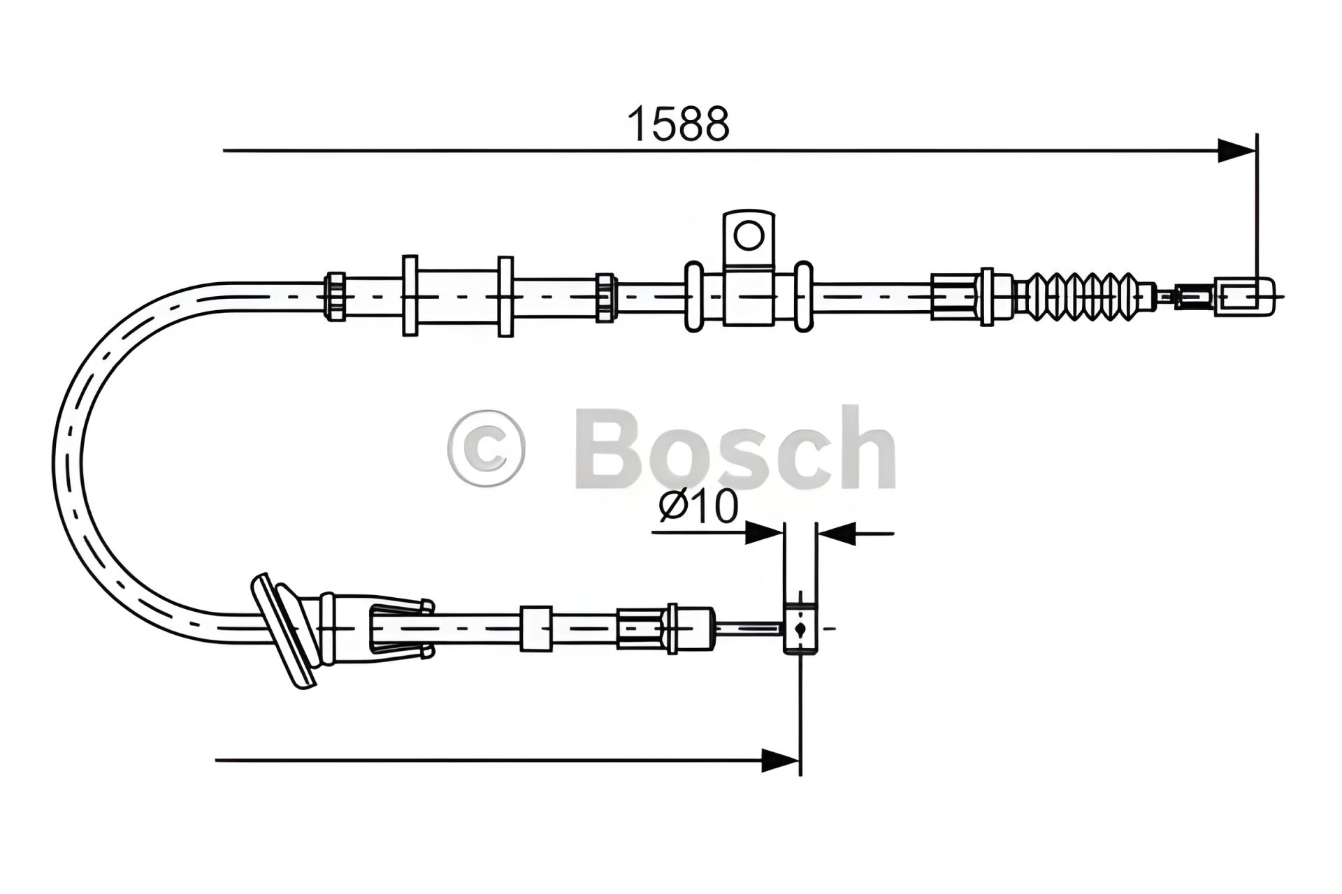 MITSUBISHI CARISMA Трос Ручного Тормоза, BOSCH (1987482246) MITSUBISHI CARISMA Трос Ручного Тормоза, BOSCH (1987482246)
