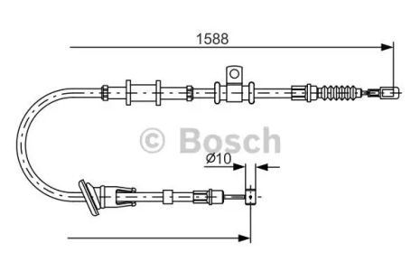 Трос ручного гальма MITSUBISHI CARISMA, BOSCH (1987482246)