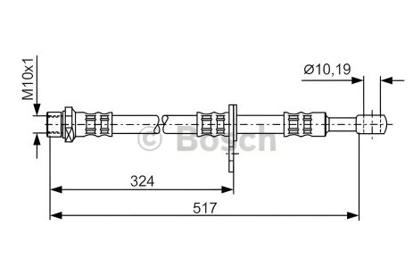 Шланг тормозной SUBARU IMPREZA, BOSCH (1987481140)