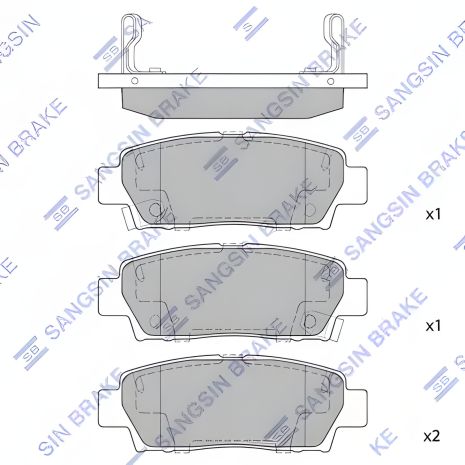 Дискові гальмівні колодки комплект для TOYOTA AVALON, HI-Q (SP2022)