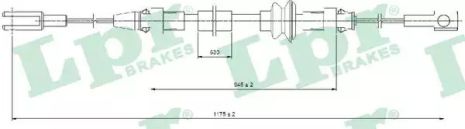 Ручний гальмівний кабель Nissan Interstar, Opel Movano, LPR (C0368B)