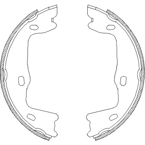 Комплект гальмівних колодок для гальма стоянки CHEVROLET VECTRA, SAAB 9-5, REMSA (465100)
