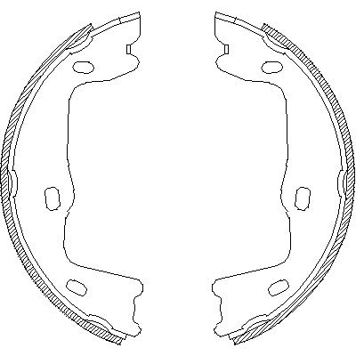 Комплект гальмівних колодок, гальмо стоянки CHEVROLET VECTRA, SAAB 9-5, REMSA (465100)