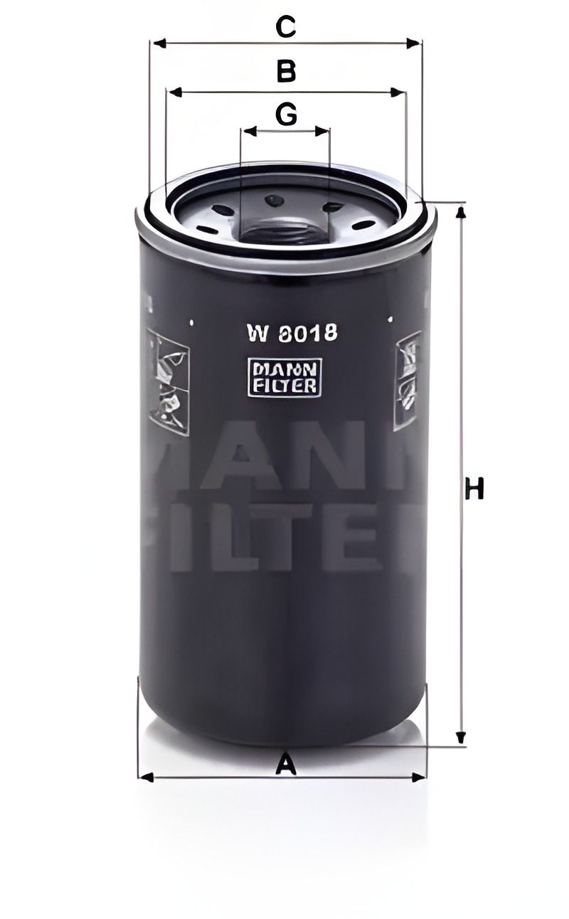 Фільтр оливи HOLDEN COLORADO, ISUZU D-MAX, MANN-FILTER (W8018) Фільтр оливи HOLDEN COLORADO, ISUZU D-MAX, MANN-FILTER (W8018)