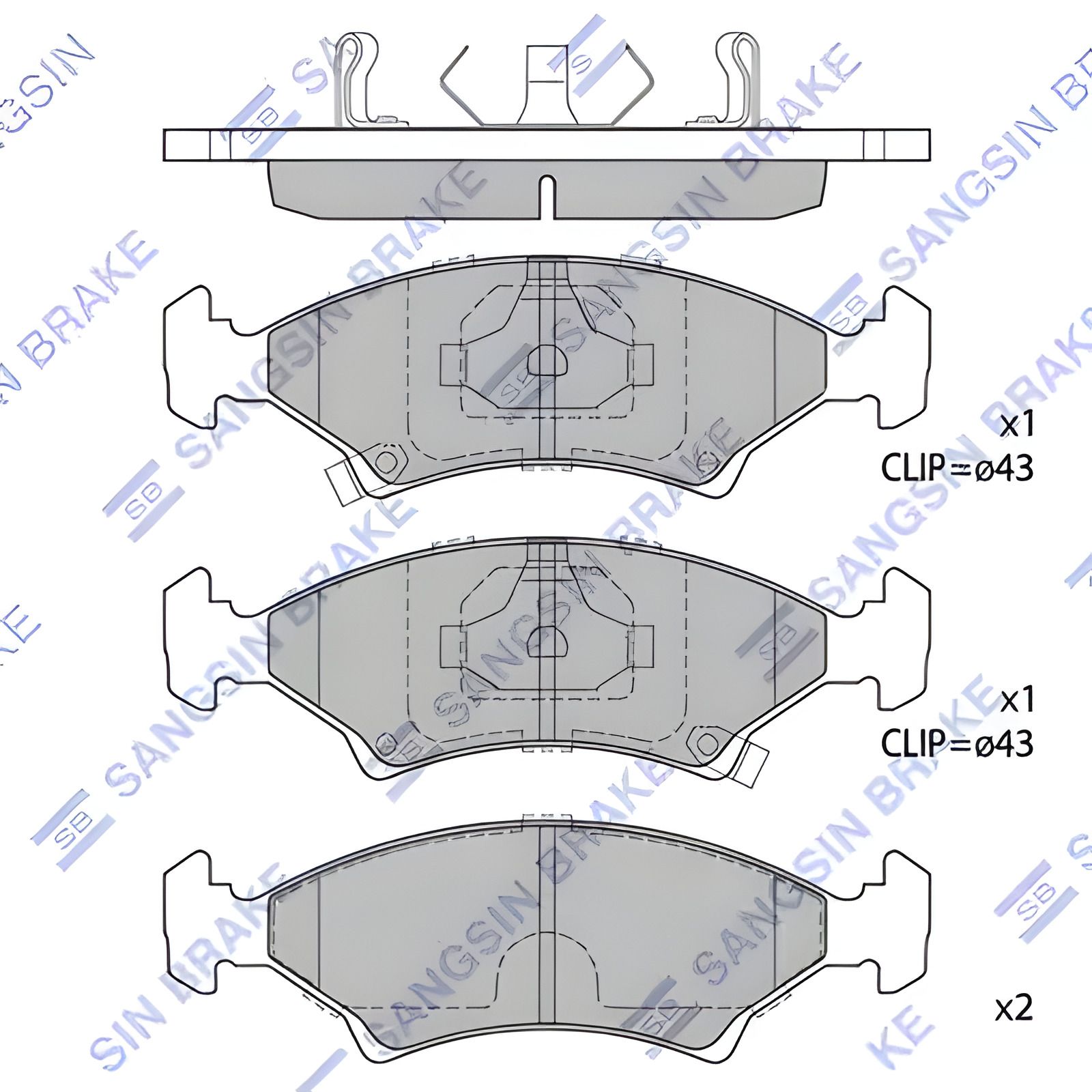 Гальмівних колодок комплект, дискове гальмо KIA SHUMA, HI-Q (SP1063) Гальмівних колодок комплект, дискове гальмо KIA SHUMA, HI-Q (SP1063)