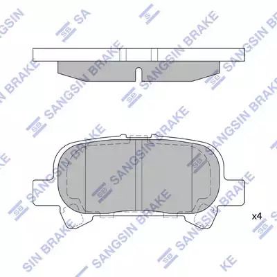 Комплект тормозных колодок, дисковый тормоз TOYOTA AVALON, HI-Q (SP1364)