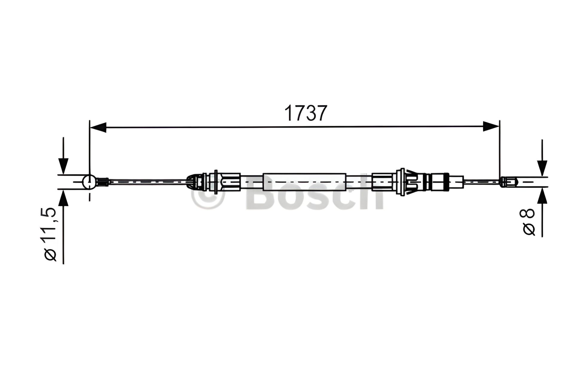 Трос ручника для NISSAN INTERSTAR, OPEL MOVANO, BOSCH (1987477261) Трос ручника для NISSAN INTERSTAR, OPEL MOVANO, BOSCH (1987477261)