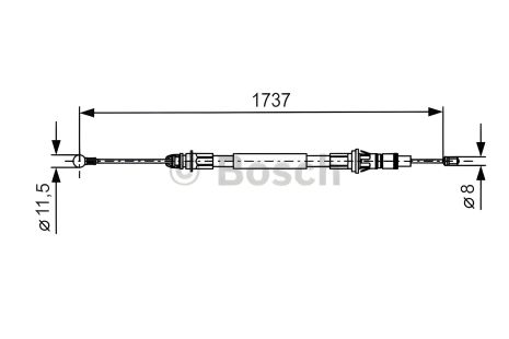 Трос ручного тормоза NISSAN INTERSTAR, OPEL MOVANO, BOSCH (1987477261)