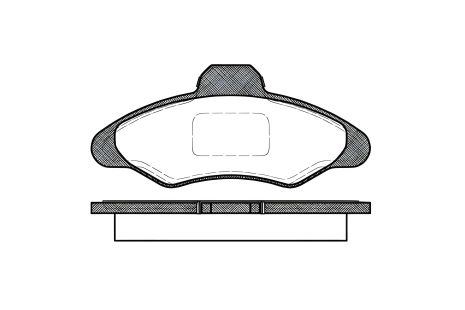 Комплект тормозных колодок FORD ESCORT, дисковый тормоз, REMSA (033100)