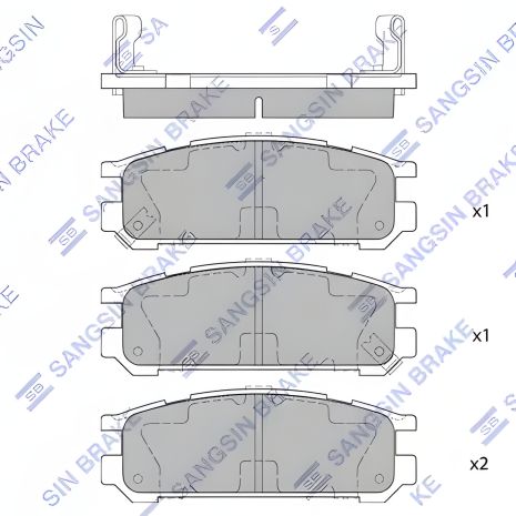 Тормозных колодок комплект SUBARU LEGACY, HI-Q (SP1537) Тормозных колодок комплект SUBARU LEGACY, HI-Q (SP1537)