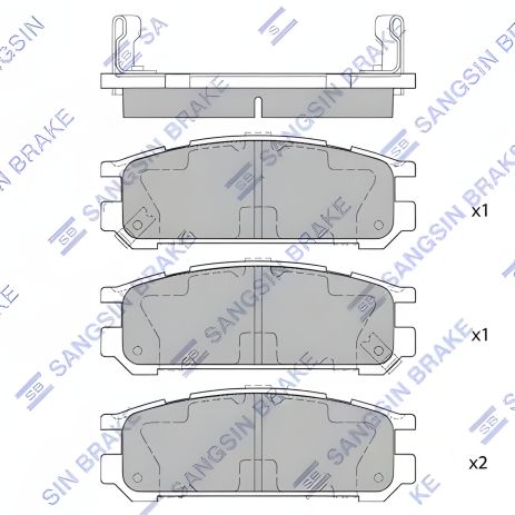 Гальмівні колодки для дискового гальма SUBARU LEGACY, марка HI-Q (SP1537)