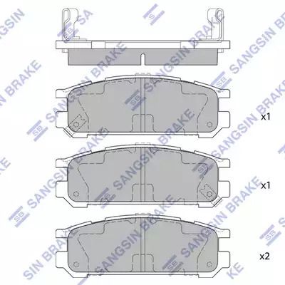 Комплект тормозных колодок, дисковый тормоз SUBARU LEGACY, HI-Q (SP1537)