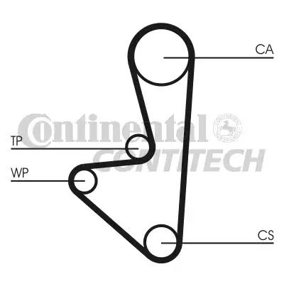 T rooted Timing Citroën xsara, Peugeot 306, Contitech (CT744)