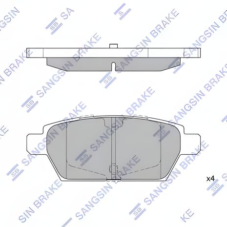 Комплект тормозных колодок, дисковый тормоз FORD USA, MAZDA 6, HI-Q (SP1476)