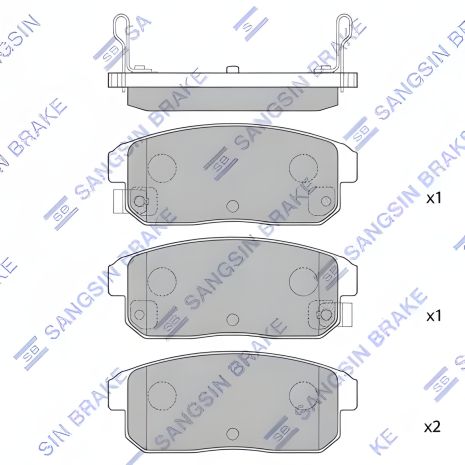 Дисковые тормозные колодки для INFINITI I35, MAZDA RX-8, SANGSIN (SP1163)