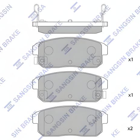 Дисковые тормозные колодки для INFINITI I35, MAZDA RX-8, SANGSIN (SP1163)