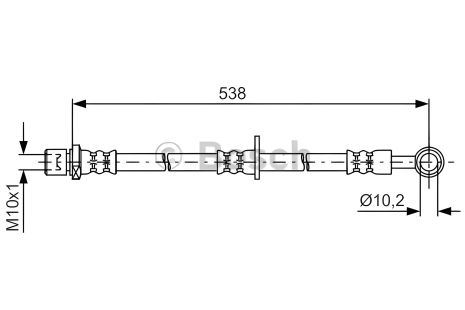 Автошланг гальмівний SUBARU OUTBACK, BOSCH (1987481606)