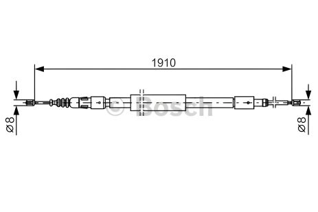 BOSCH 1987482318: Трос ручного тормоза для CITROËN C3