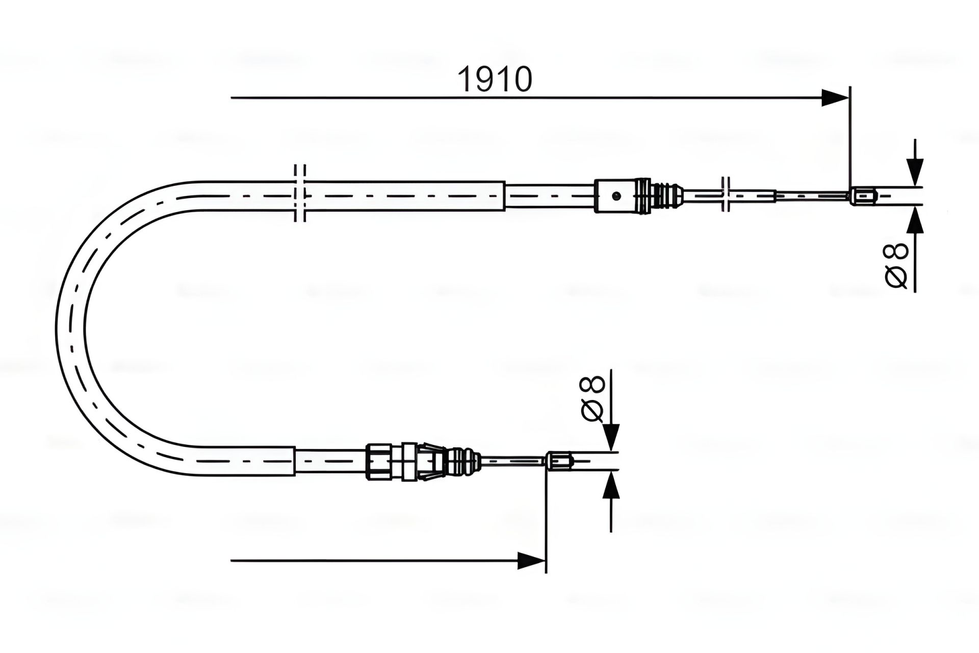 Трос ручного тормоза CITROËN C3, PEUGEOT 208, BOSCH (1987482323) Трос ручного тормоза CITROËN C3, PEUGEOT 208, BOSCH (1987482323)